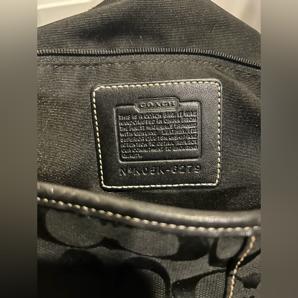 Coach Black Shoulder Hobo with Contrast Stitching 6279 - Picture 5 of 6